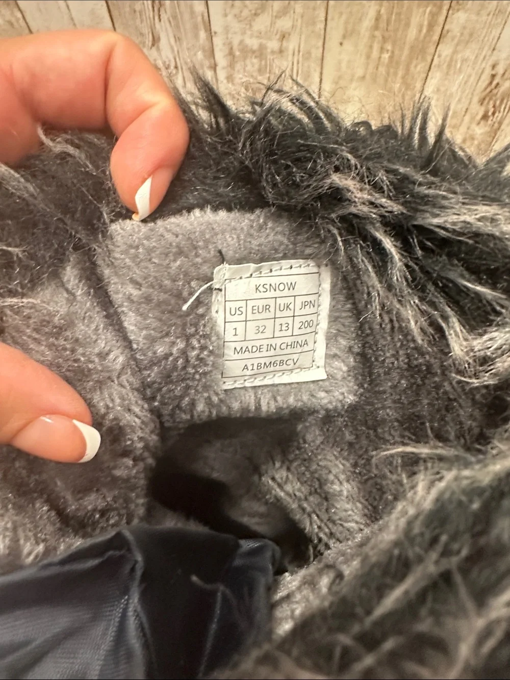 Kids Navy Snow Boots size 1 Dreampairs